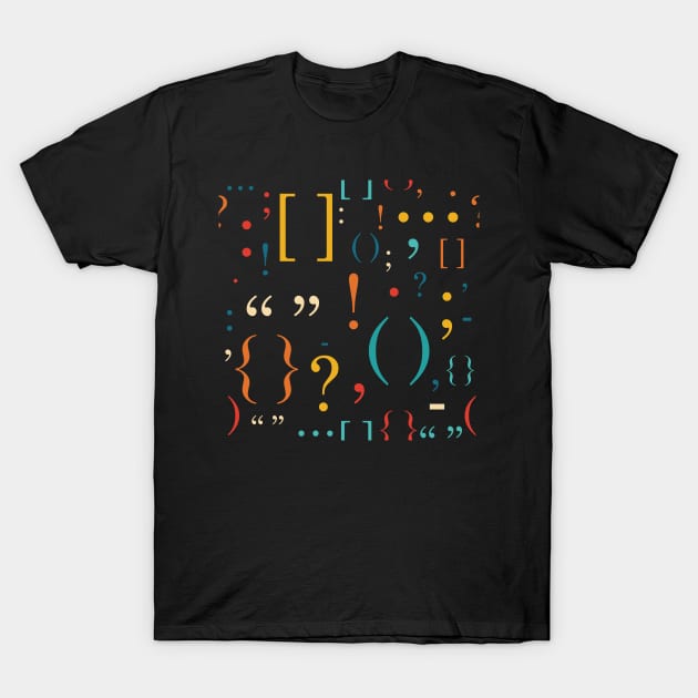 Punctuation Pattern (Retro) T-Shirt by inotyler